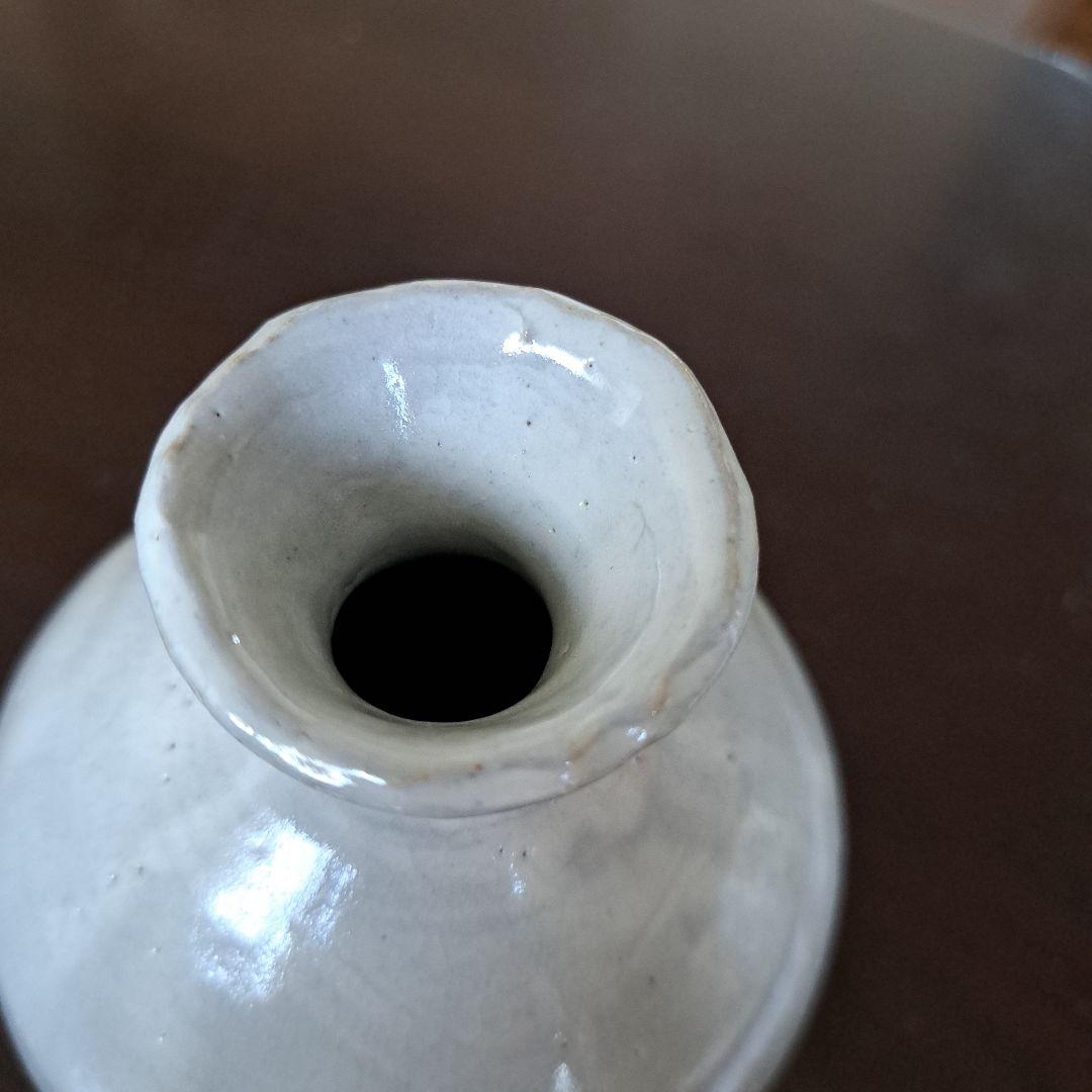 徳利　荒川武夫(人間国宝　荒川豊蔵の長男)作　粉吹き　水月窯