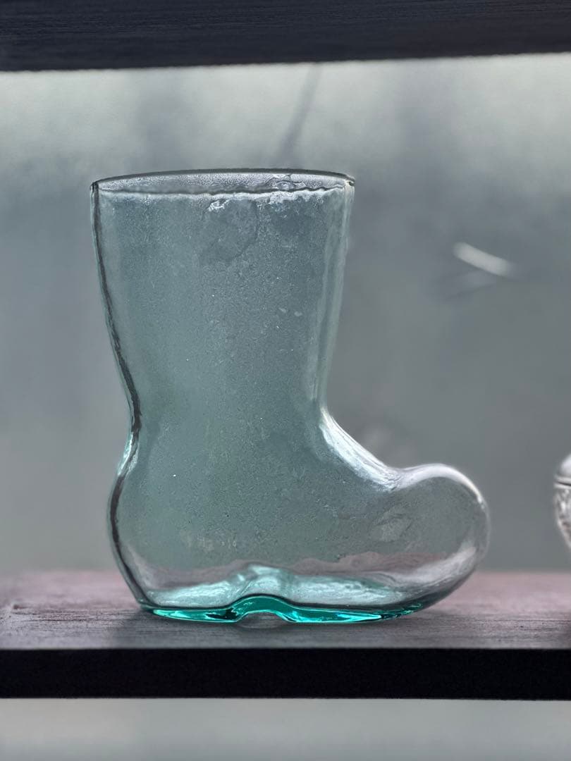 アンティーク　ドイツ　長靴　花瓶　蚤の市　ブロカント　コップ　ガラス