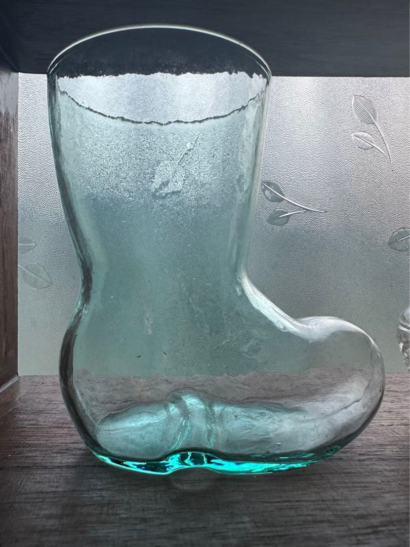 アンティーク　ドイツ　長靴　花瓶　蚤の市　ブロカント　コップ　ガラス