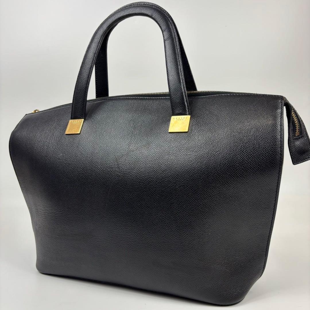 CELINE セリーヌ　レザー　ハンドバッグ　トートバッグ　ブラック　黒
