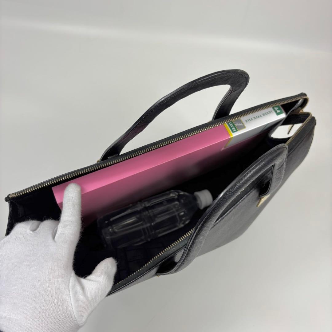 CELINE セリーヌ　レザー　ハンドバッグ　トートバッグ　ブラック　黒