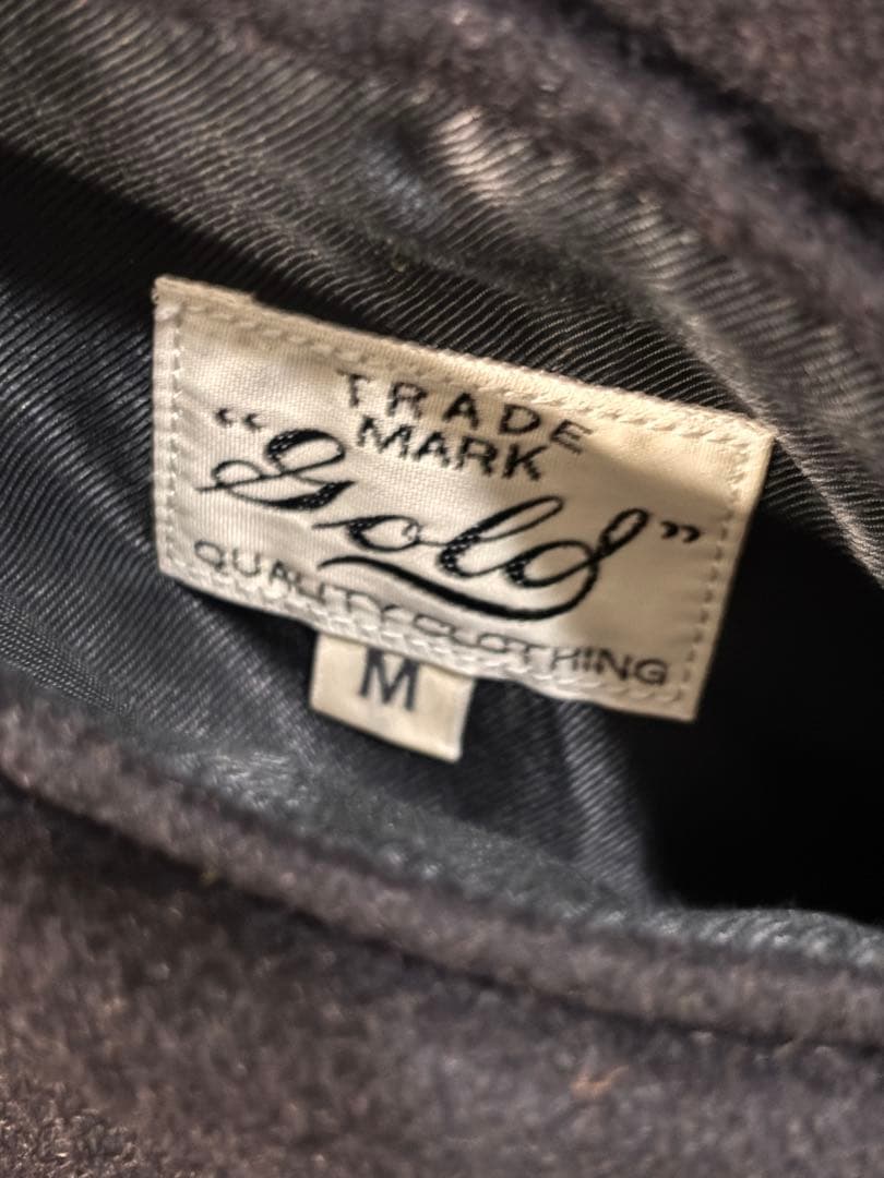 東洋　GOLD　ウールメルトン　アセテート　スカル　スカジャン　サイズM