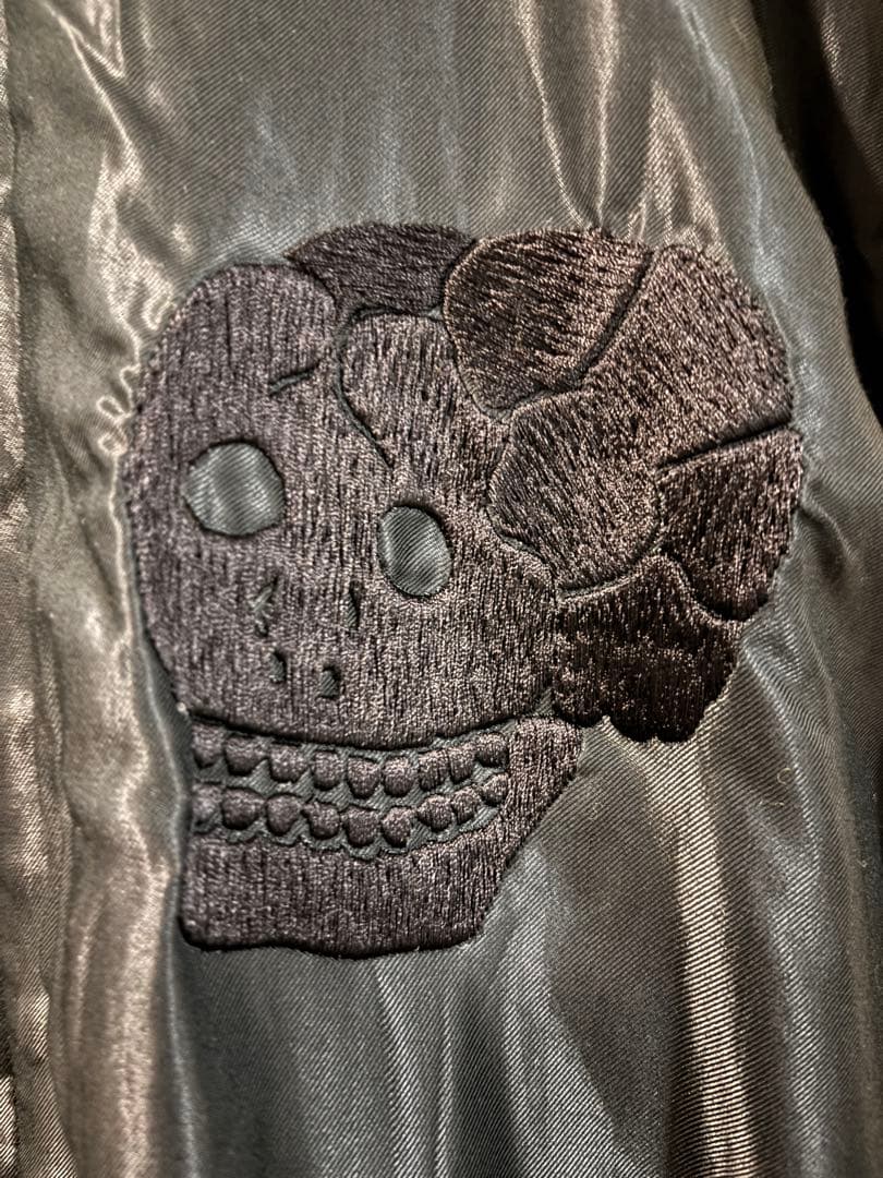 東洋　GOLD　ウールメルトン　アセテート　スカル　スカジャン　サイズM