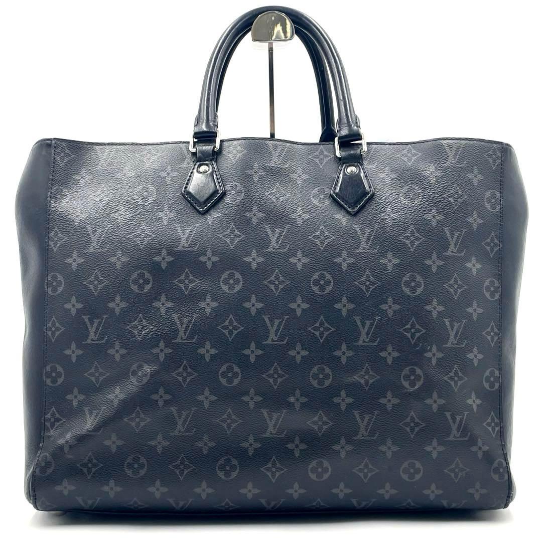 ルイヴィトン グランサック モノグラムエクリプス トートバッグ 大容量ネームタグ