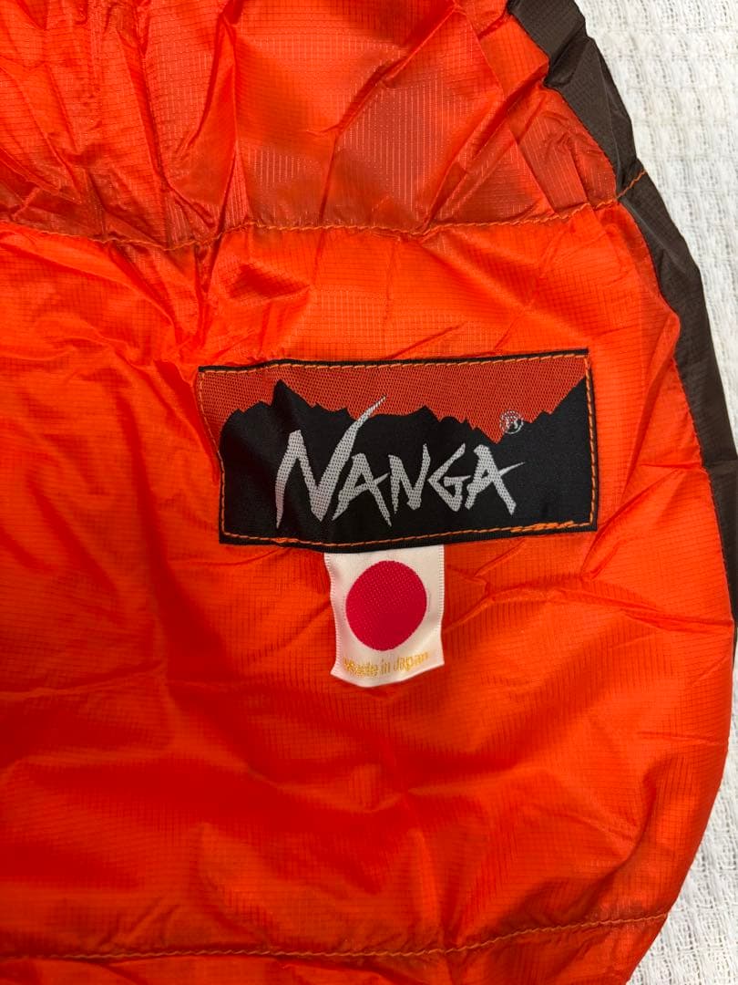 NANGA 寝袋 コンパクト オレンジ/黒　NANGA 350 DX