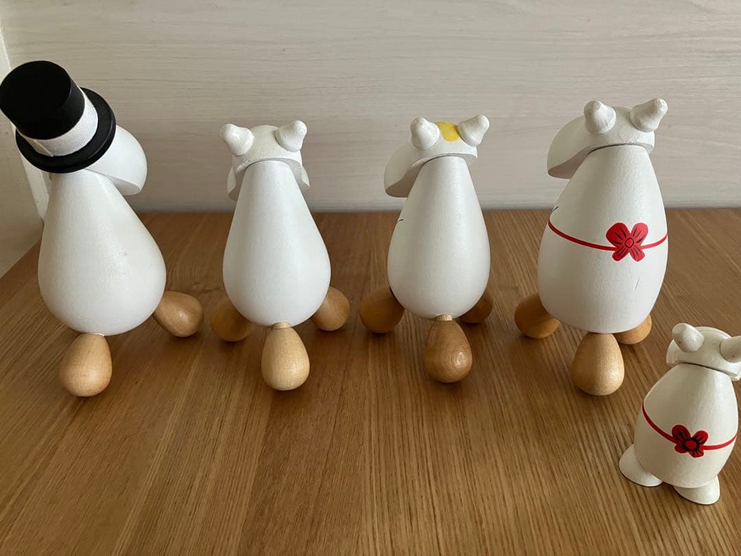 ムーミンツボ押し　4体セット　+ ムーミンママ木製フィギュア