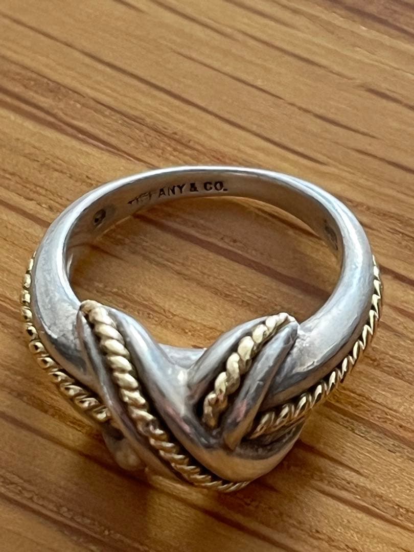 Tiffany& Co. シグニチャーリング コンビ 8号