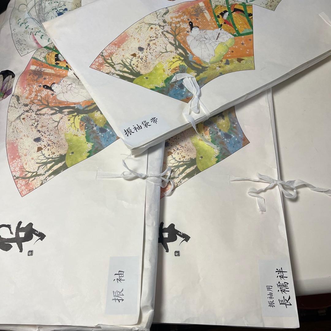 振袖セット 黒　白　中古