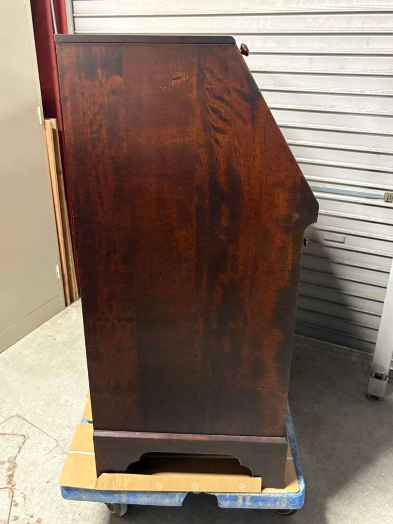 ☆GE237【中古品】北海道民芸 ビューロ 幅87cm　カバ材 机 デスク