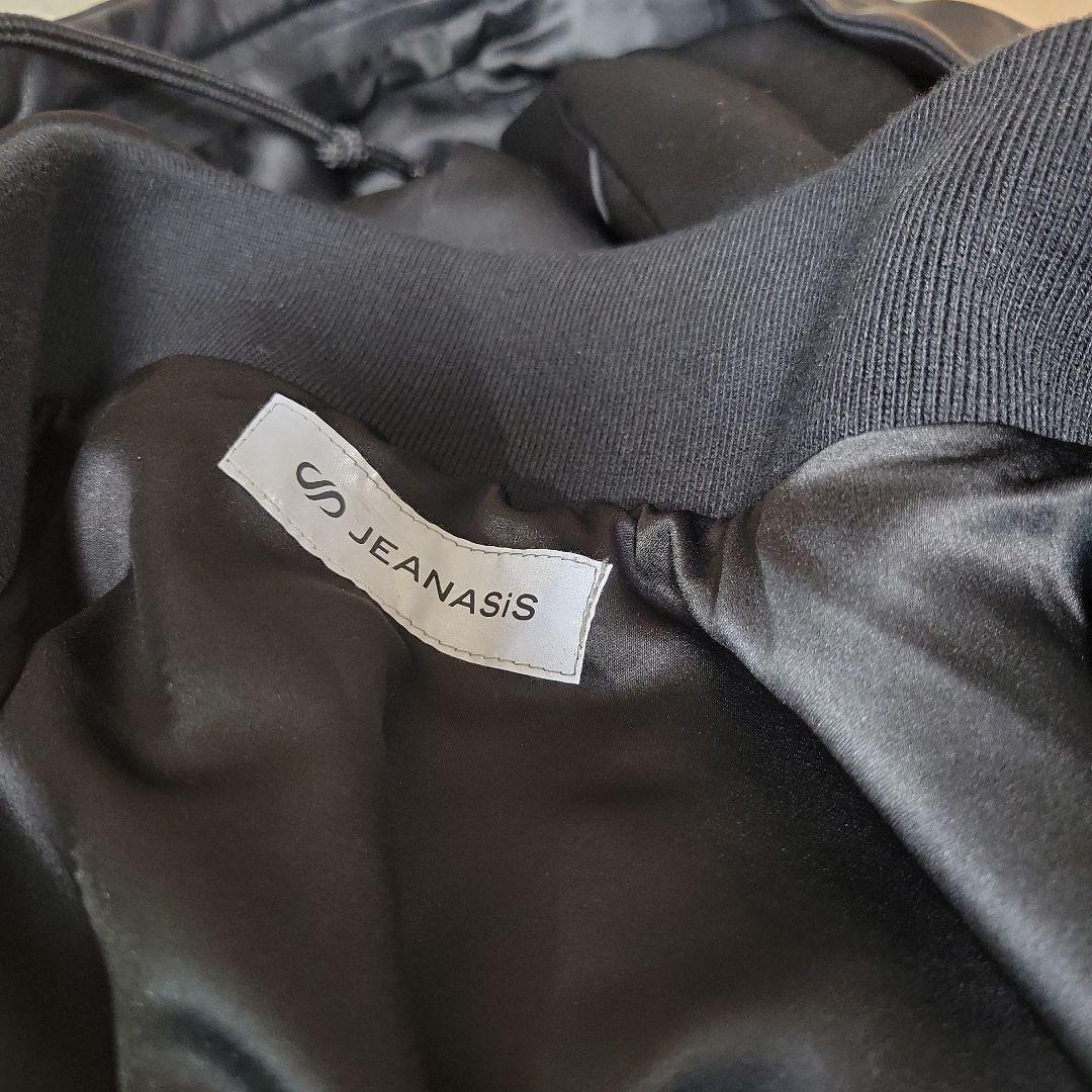 美品 JEANASISシンセティックレザーBIGフーディ【YOGA】