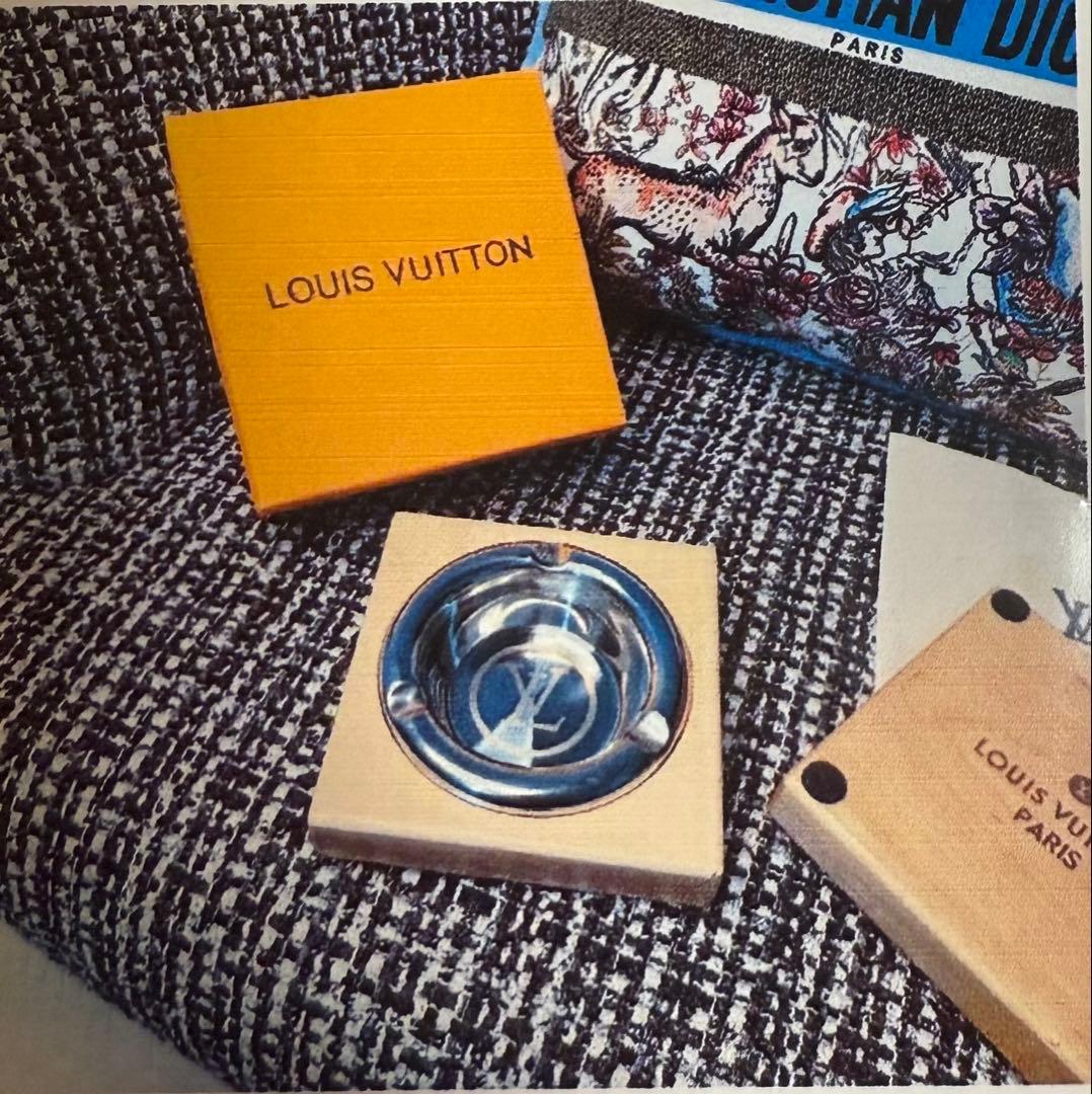 レア　置き灰皿　lv 橅木　beech woodステンレス　新品