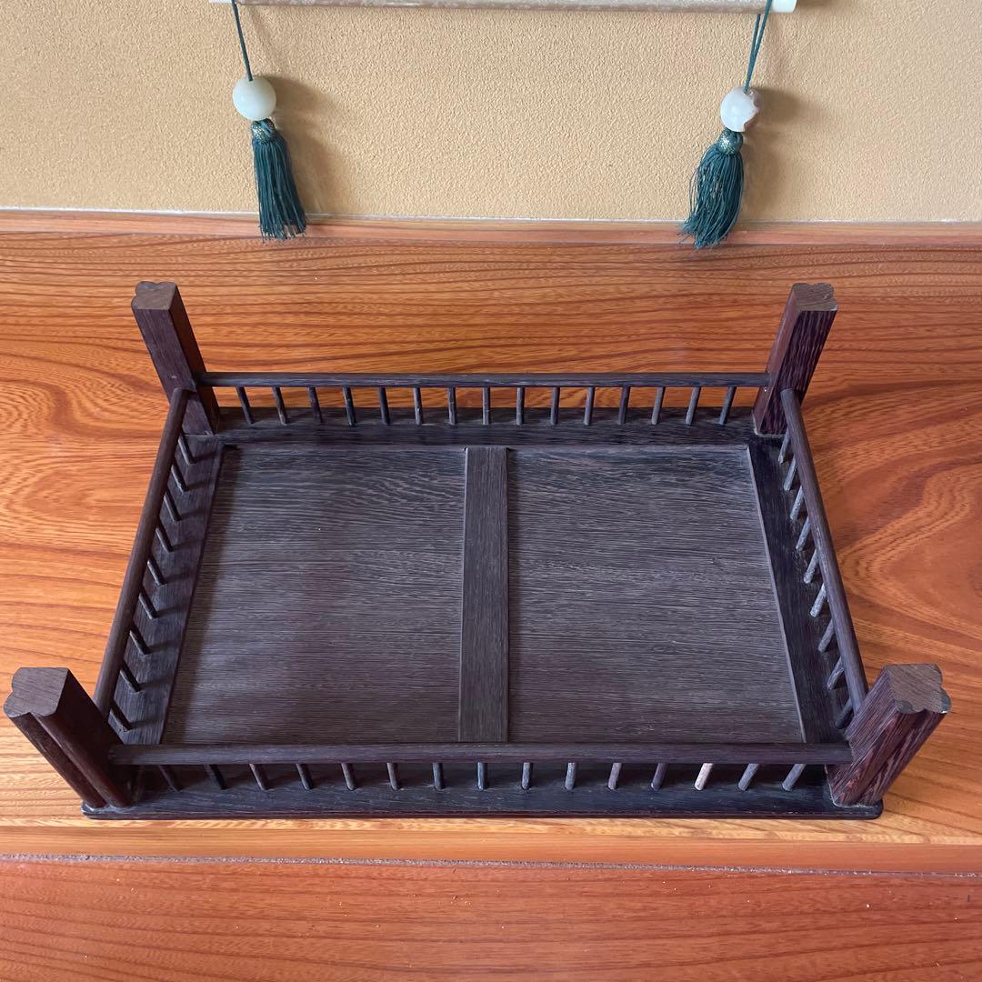 【唐木】鉄刀木（たがやさん)[高級] 花台 盆栽台 飾り台 天然木 ビンテージ品