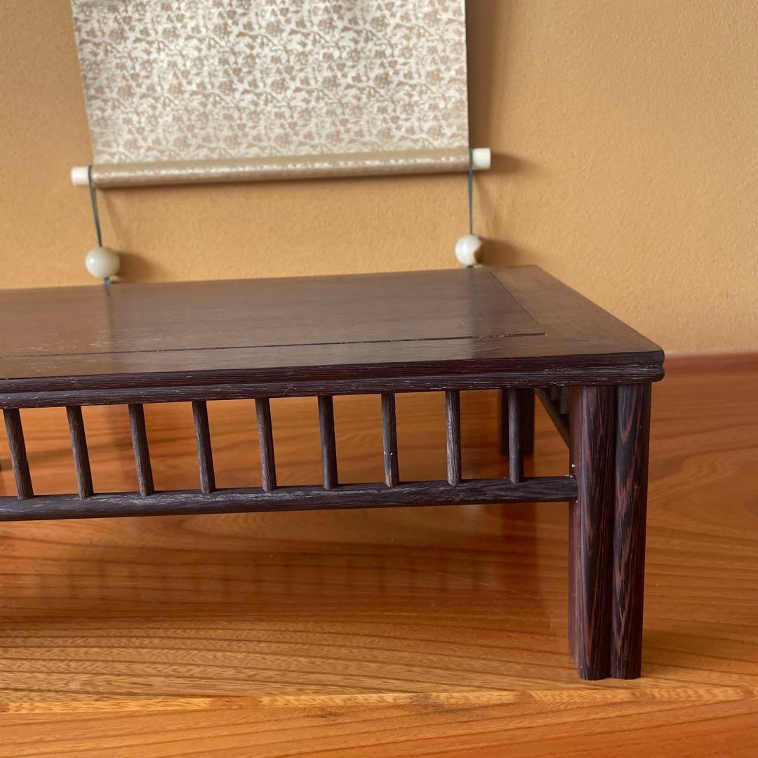 【唐木】鉄刀木（たがやさん)[高級] 花台 盆栽台 飾り台 天然木 ビンテージ品