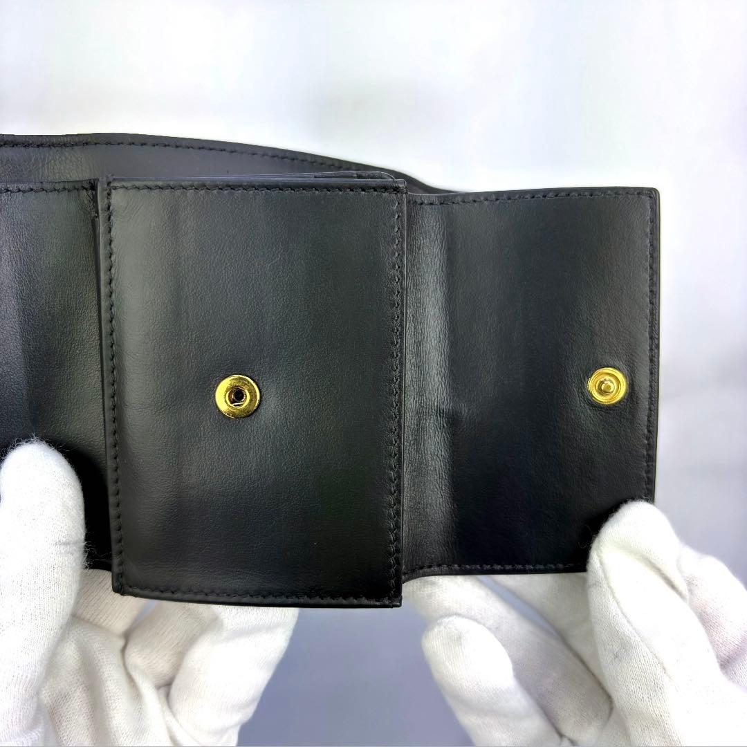 【極美品✨】 CELINE スモール フラップウォレット トリオンフ ブラック