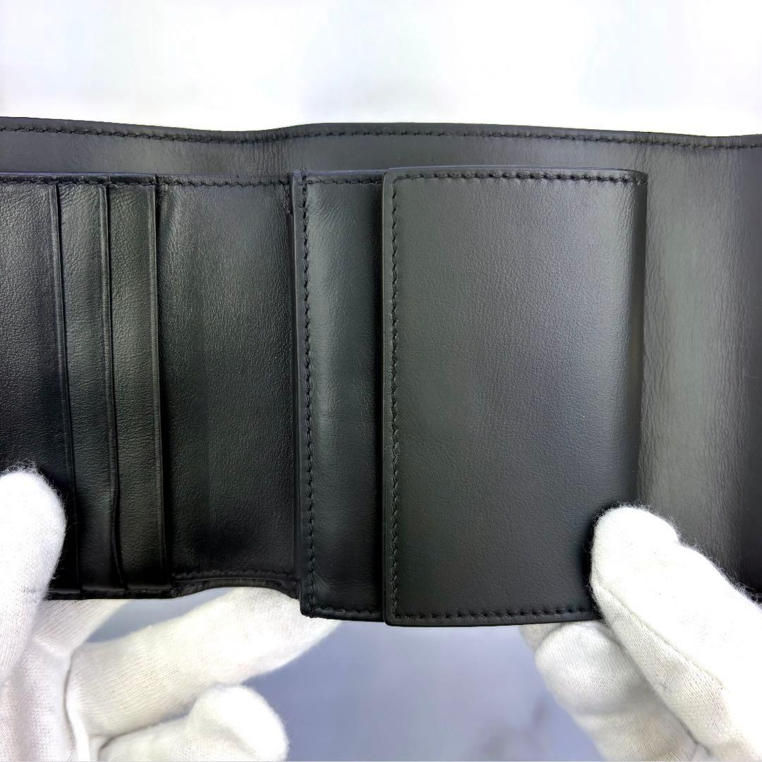 【極美品✨】 CELINE スモール フラップウォレット トリオンフ ブラック