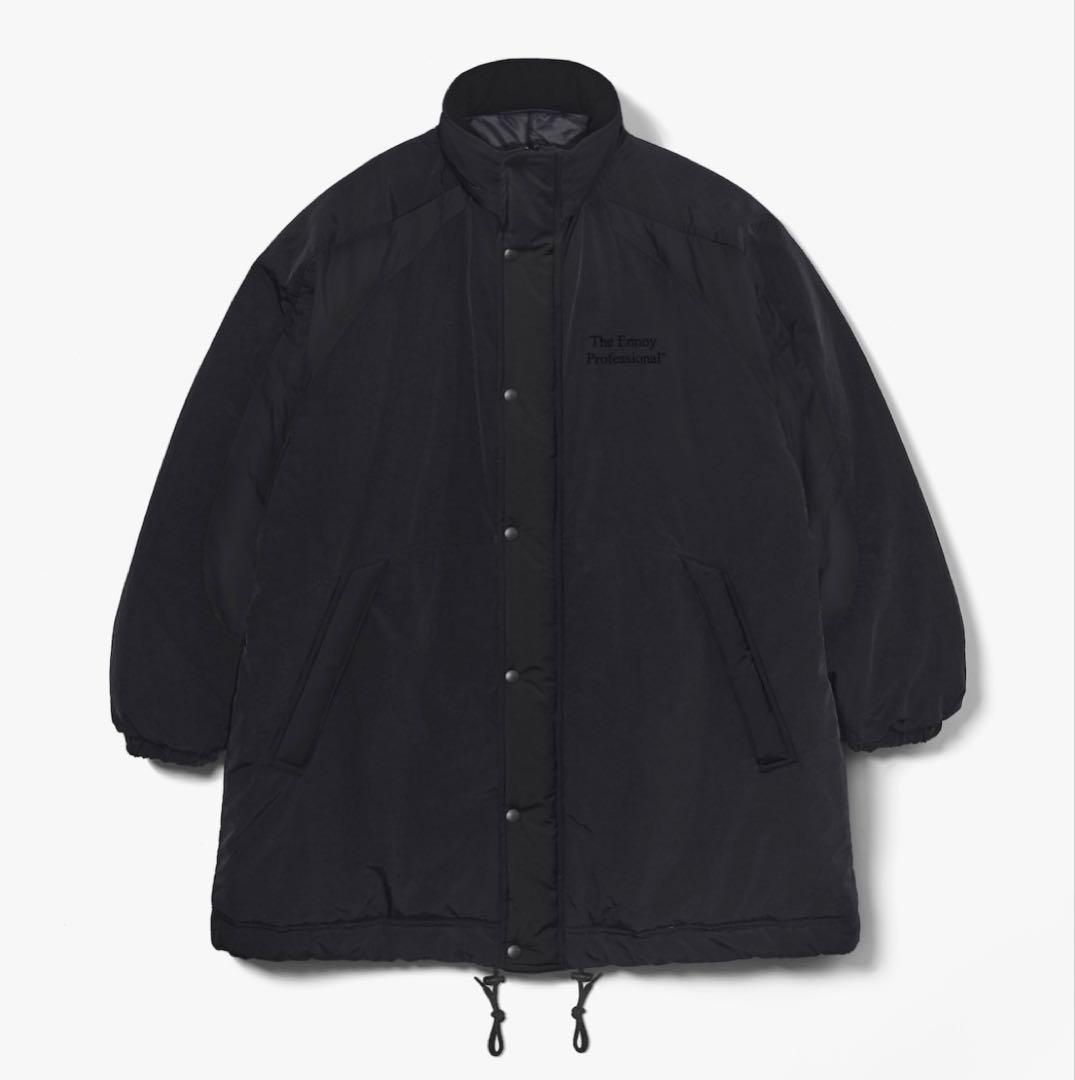 新品Ennoy Padded Nylon Bench Coat ブラック