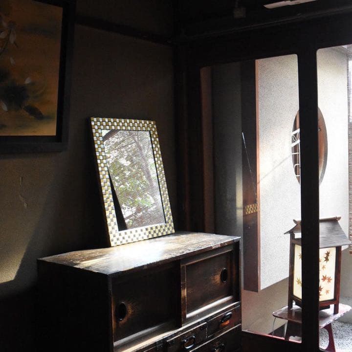 京都の老舗　立てかけ鏡　未使用品