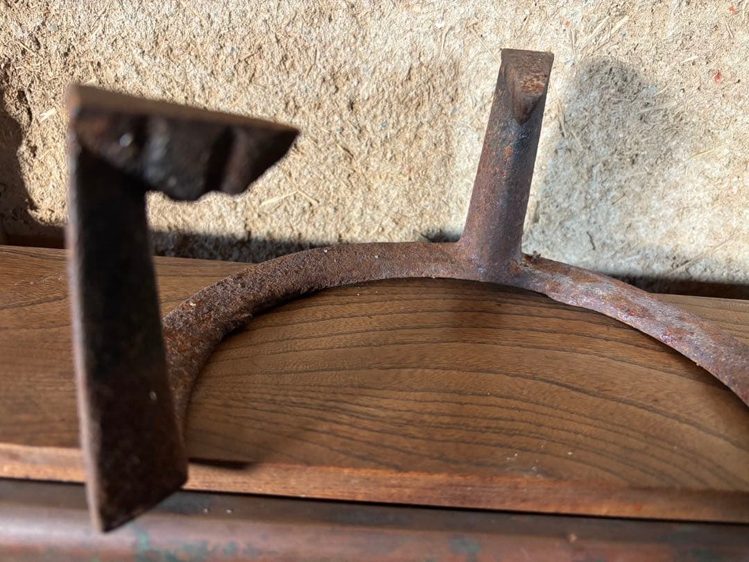 関西長火鉢　銅板落とし囲炉裏　五徳付き手炙り　古民具