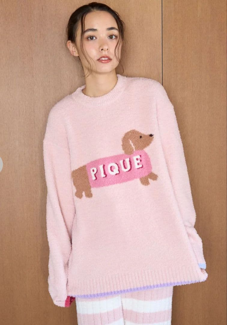 【新品タグ有】ベビモコダックスフンドジャガードプルオーバー&リブボーダーパンツ