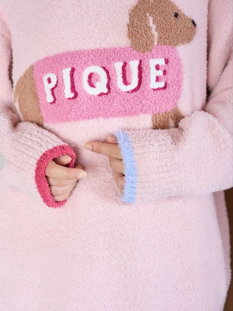 【新品タグ有】ベビモコダックスフンドジャガードプルオーバー&リブボーダーパンツ