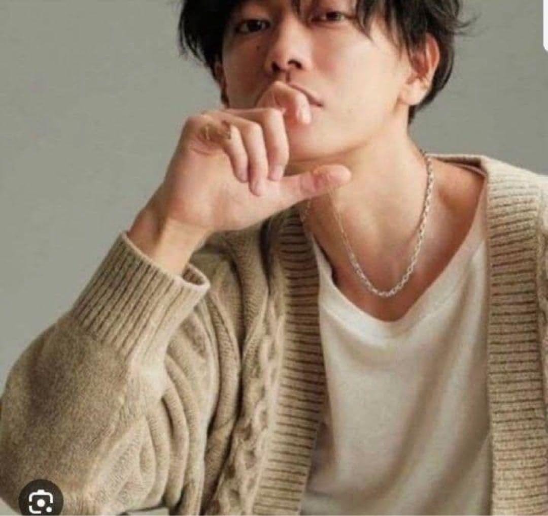 ABYTS ベージュ ケーブルニットカーディガン　佐藤健着用サイズ　L 3