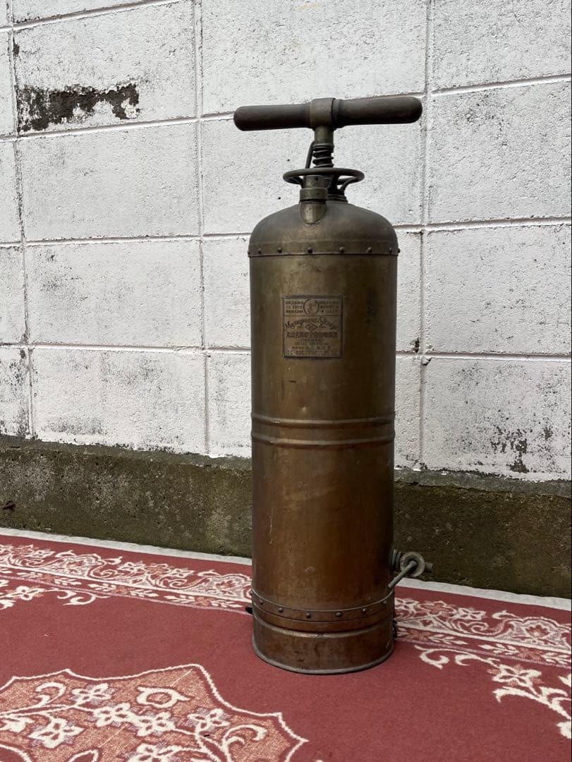 古道具アンティーク品◾️木製ウッドハンドル リベット留め 噴霧器 タンク