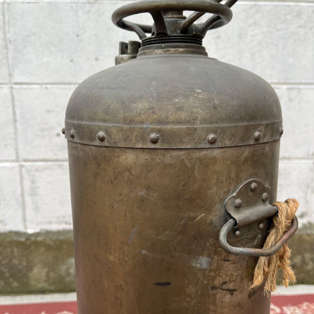 古道具アンティーク品◾️木製ウッドハンドル リベット留め 噴霧器 タンク