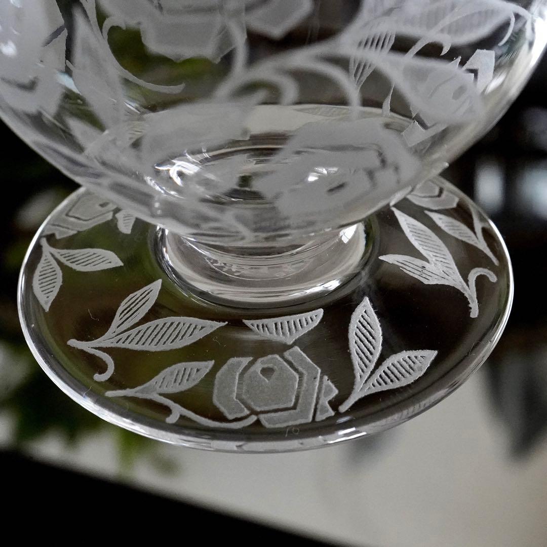 美品オールドバカラBACCARAT★フォントネ ローズ ワイングラス★ペア希少