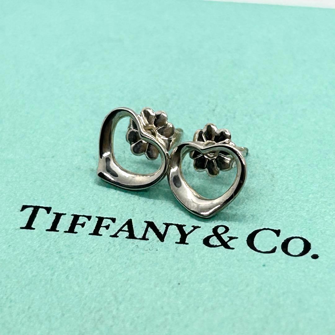 ✨美品✨ティファニー オープンハート ピアス SV925 純正キャッチ 人気