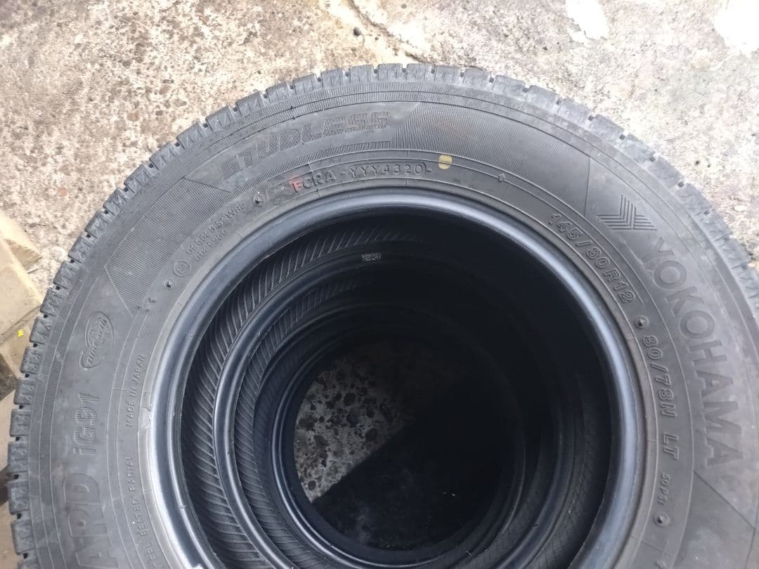 横浜アイスガードiG91　145/80R12 80/78N 中古バリ山4本