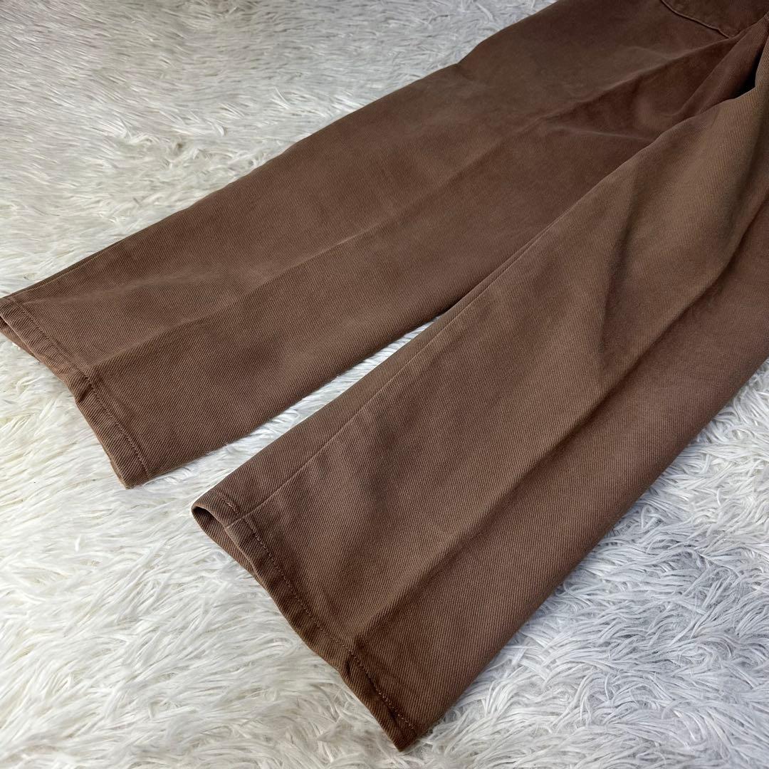 極美品 Loro Piana ブラウン コットンパンツ 48 L イタリア製