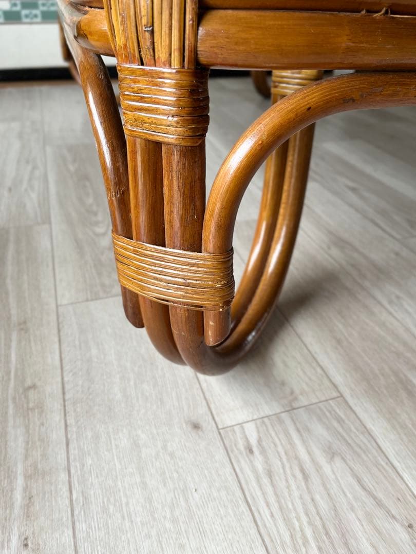 藤ラタン　ローテーブル　センターテーブル