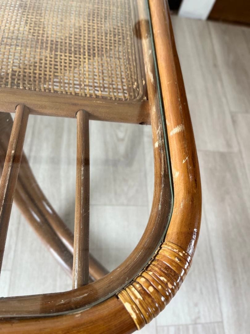 藤ラタン　ローテーブル　センターテーブル