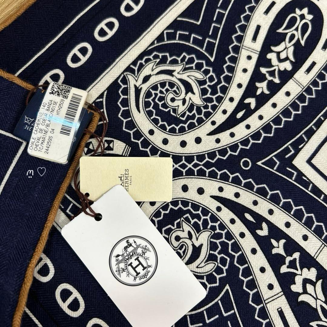 新品　新作エルメス　カレ140　ジェアン　シュヴァルドゥクールバンダナ　カシシル