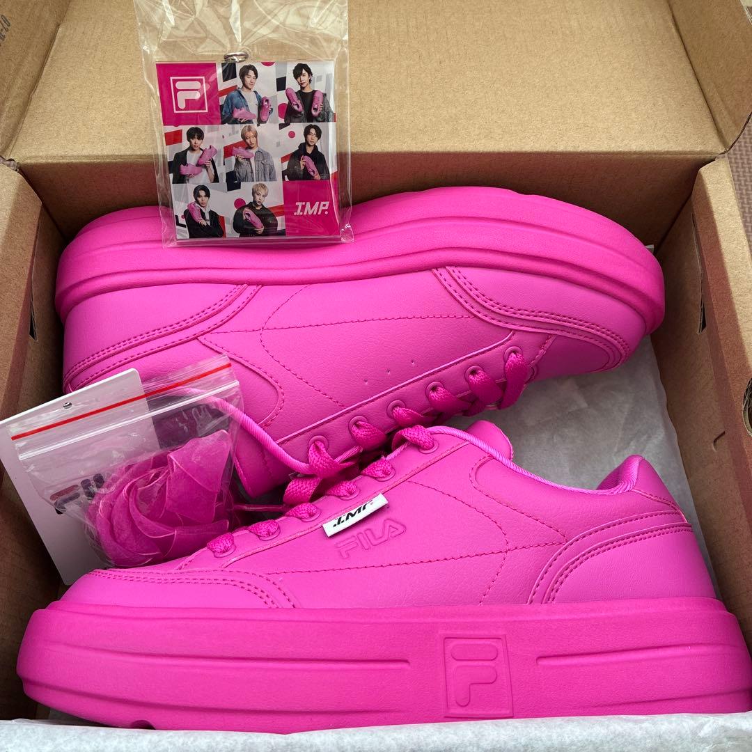 FILA×IMP.コラボ マゼンタピンク スニーカー 24cm