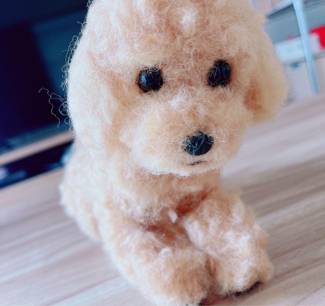 トイプードルフェルト新品未使用犬ハンドメイド