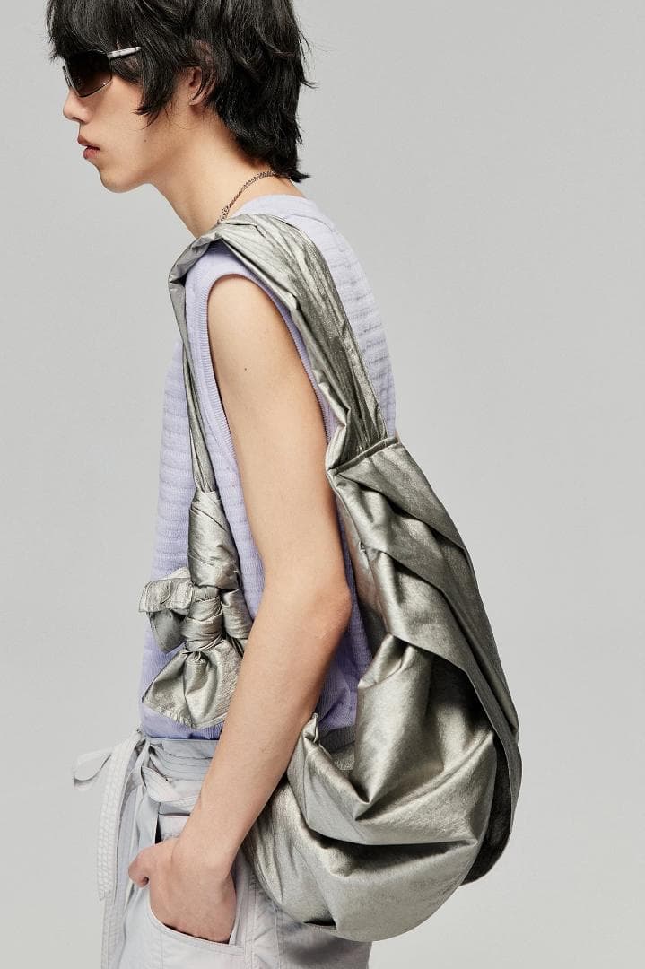 Simple Project プリーツショルダーバッグ オールマッチ 男女兼用