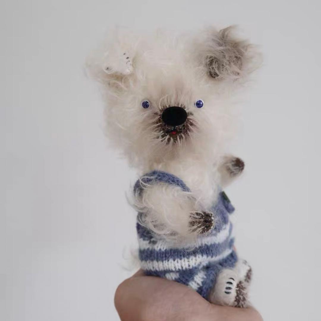 垂れ耳ワンワン アーティストベア 海外作家様 ハンドメイド ぬいぐるみ 仔犬