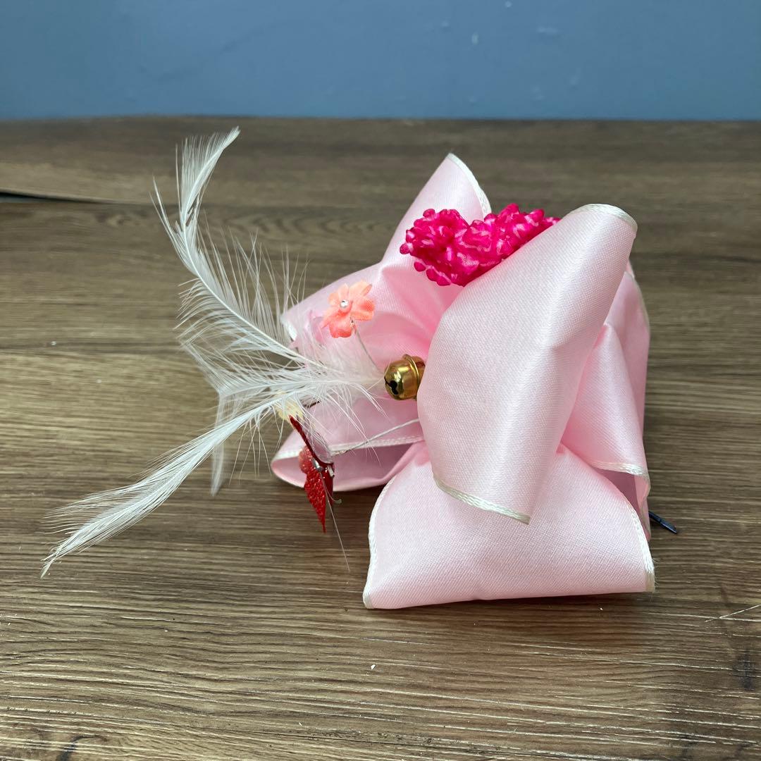 3F 七五三 7歳 女の子 結び帯 はこせこ 小物 フルセット オレンジ 扇子