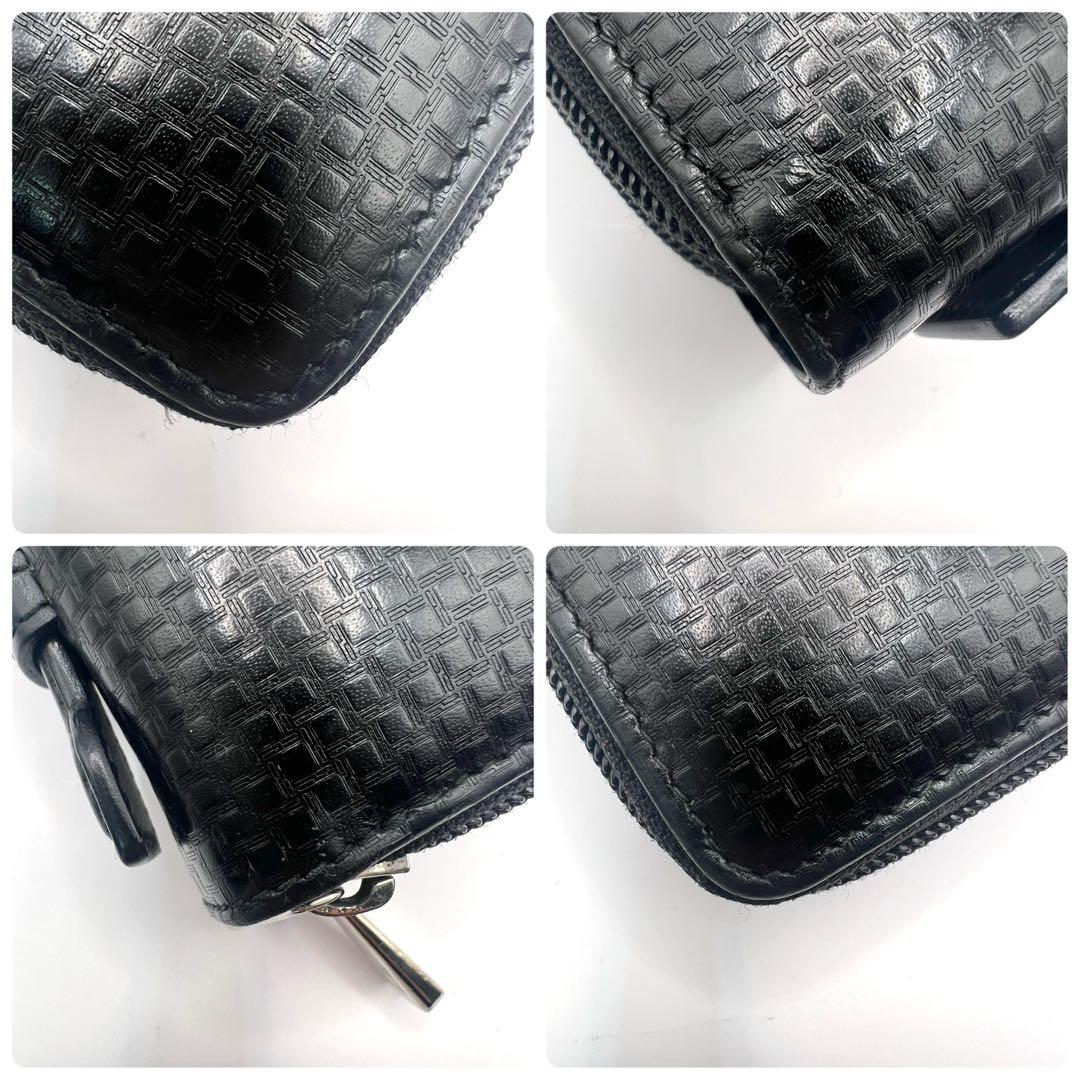 極美品✨ ダンヒル レザー ラウンドファスナー オーガナイザー 財布 ブラック