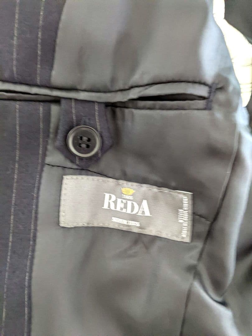 【美品】スーツカンパニー　イタリア　REDA ネイビー ストライプ スーツ XL