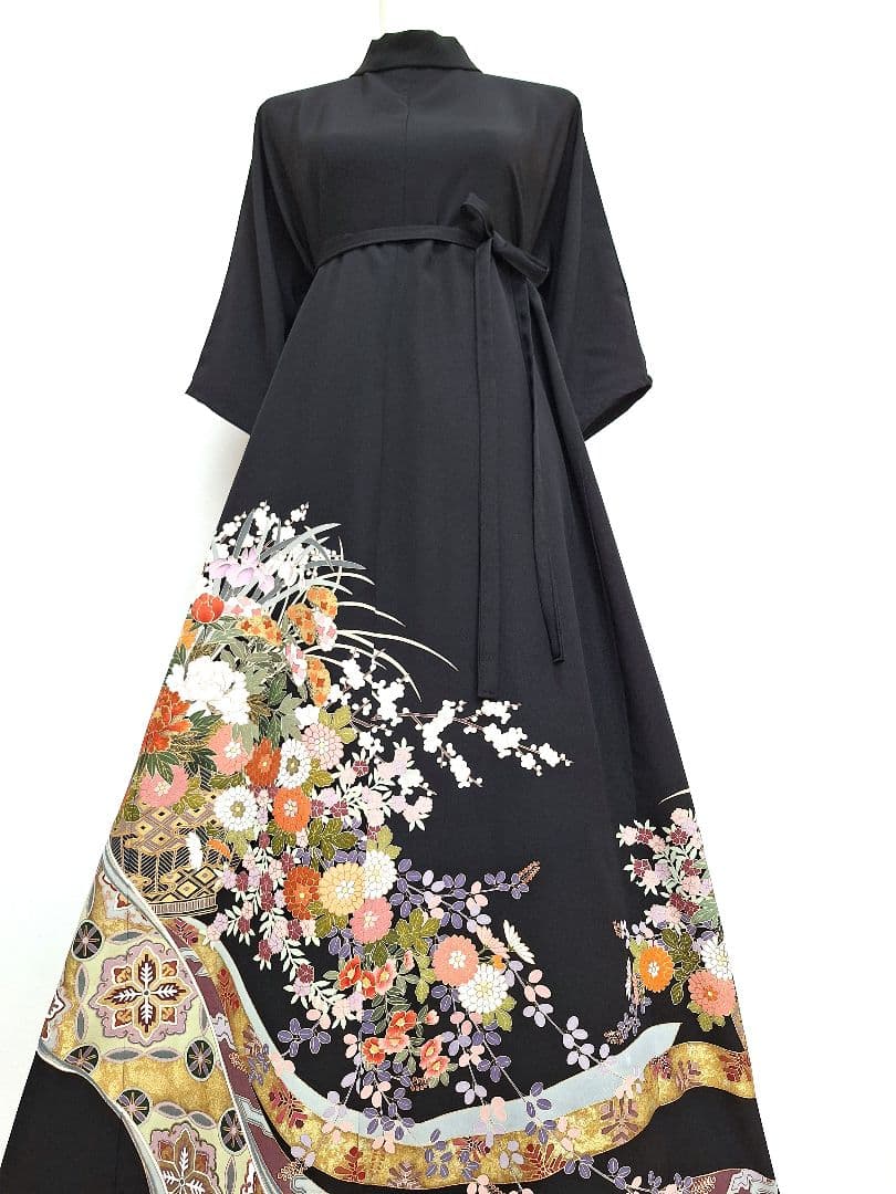 着物リメイクワンピース3695