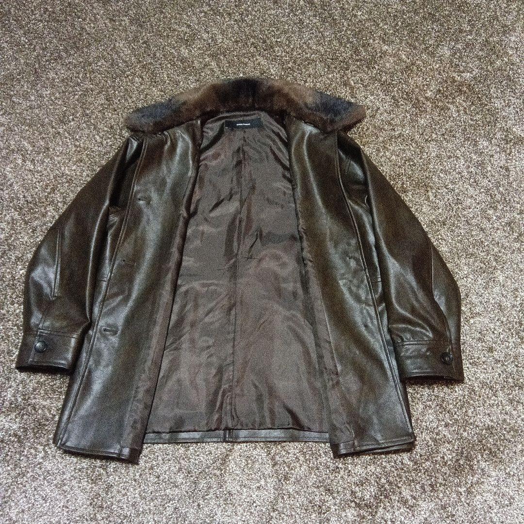 JOURNAL　STANDARD　レザージャケット ファー襟付き　こがね