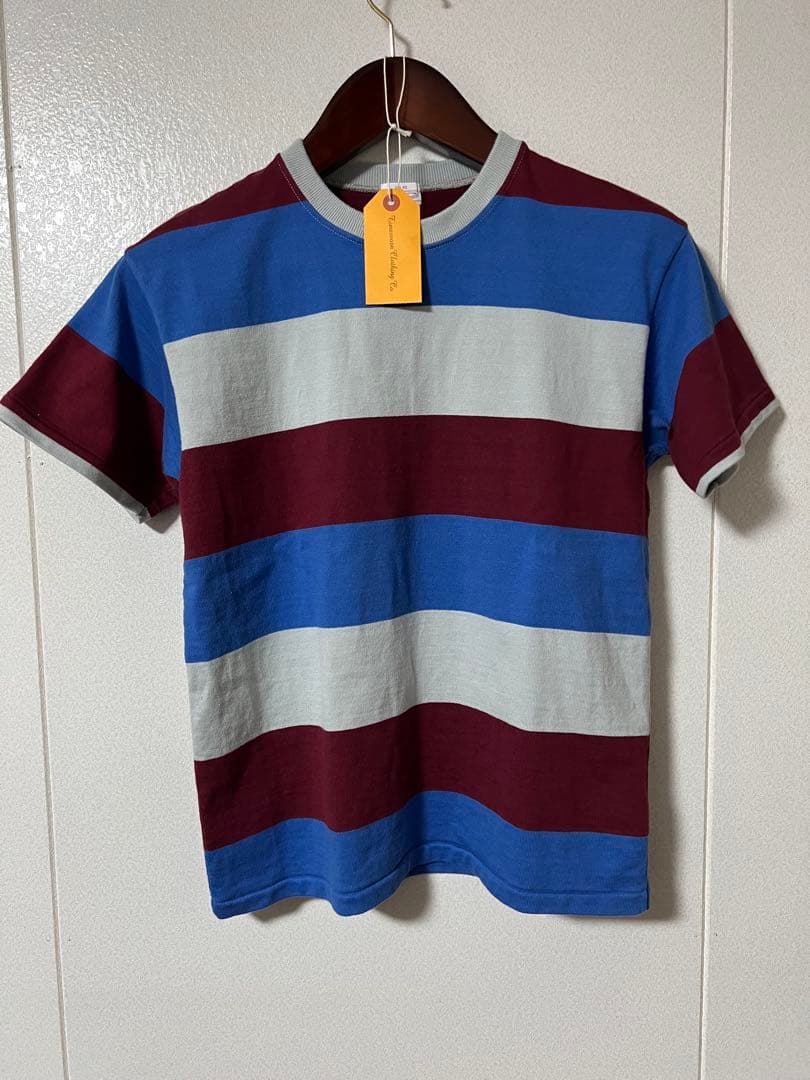 トップス butcher products WIDE STRIPED TEE 42