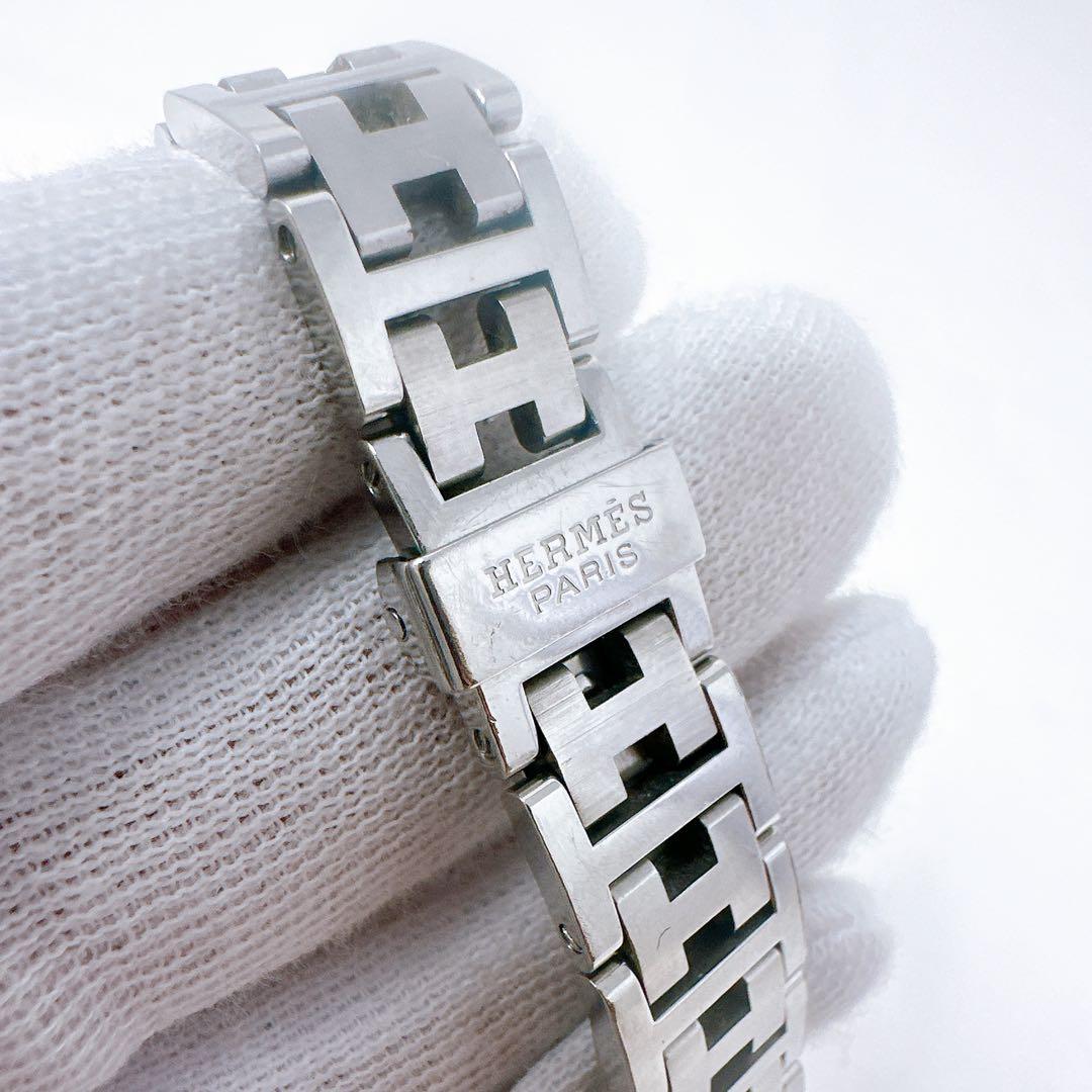 稼働 エルメス Hermes 腕時計 クリッパーピンク文字盤 CL4.210