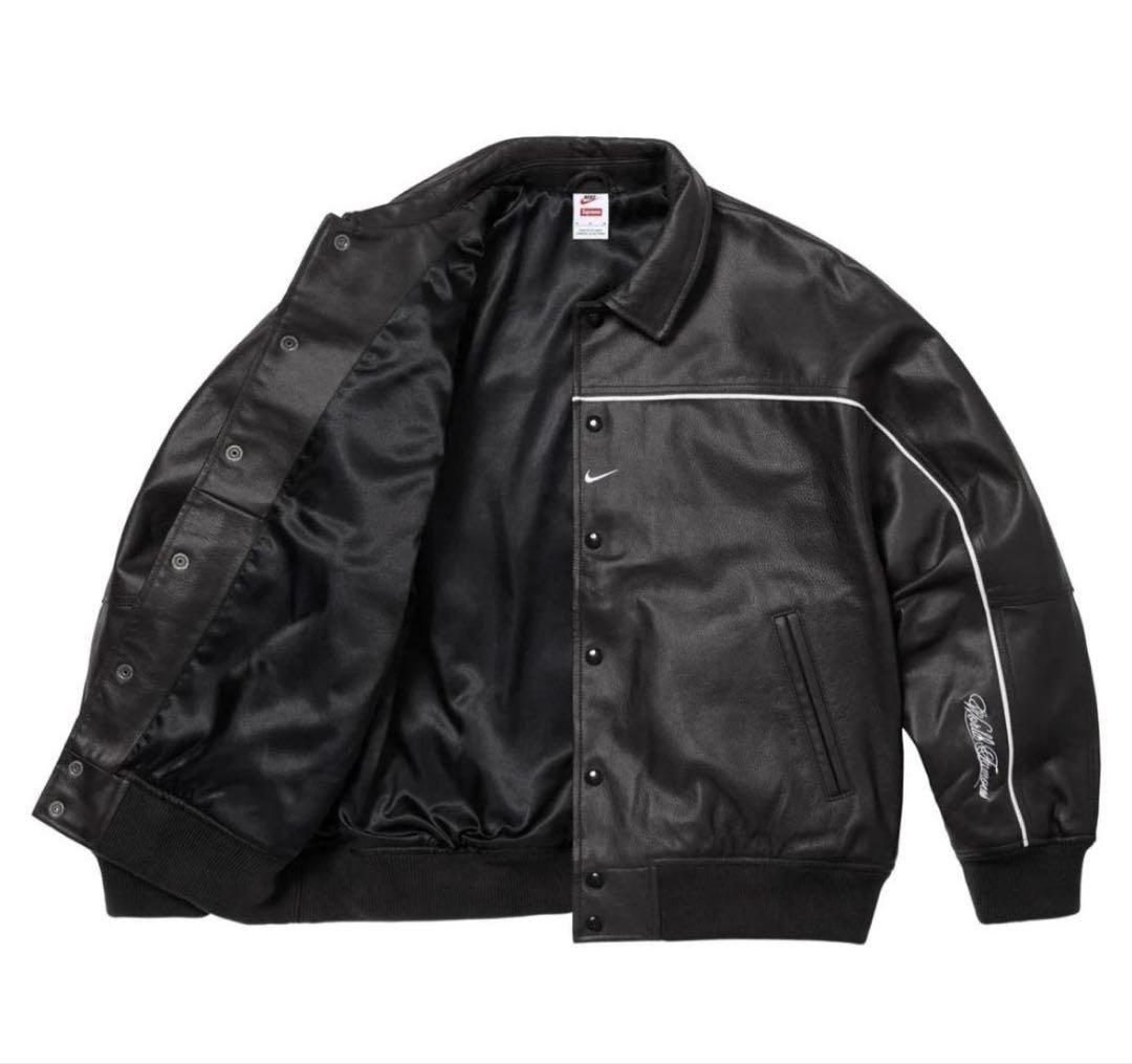 Supreme Nike Leather Varsity Jacket Sサイズ