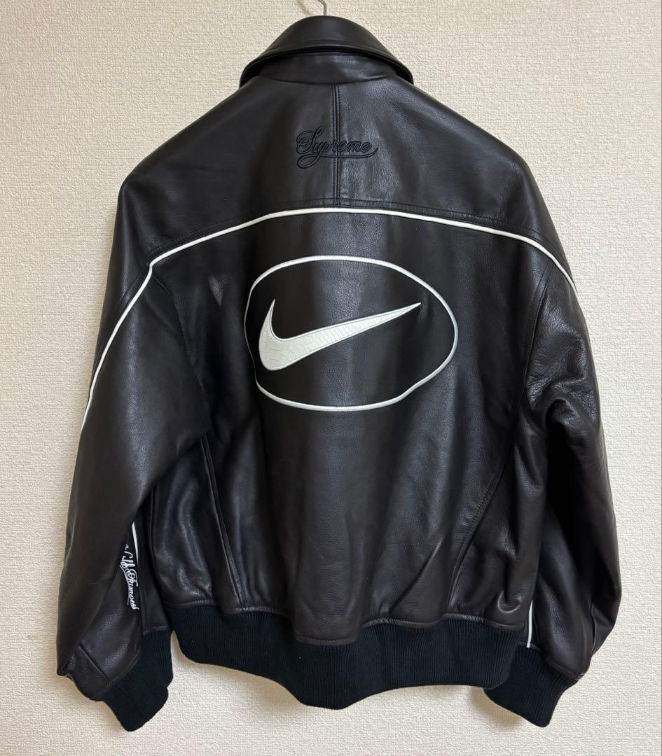 Supreme Nike Leather Varsity Jacket Sサイズ