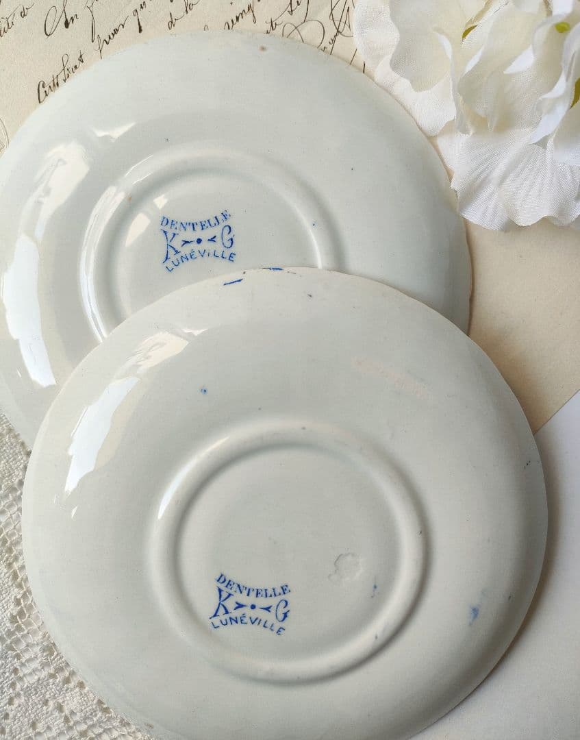 美品　Luneville　DENTELLE　c&s　フランスアンティーク