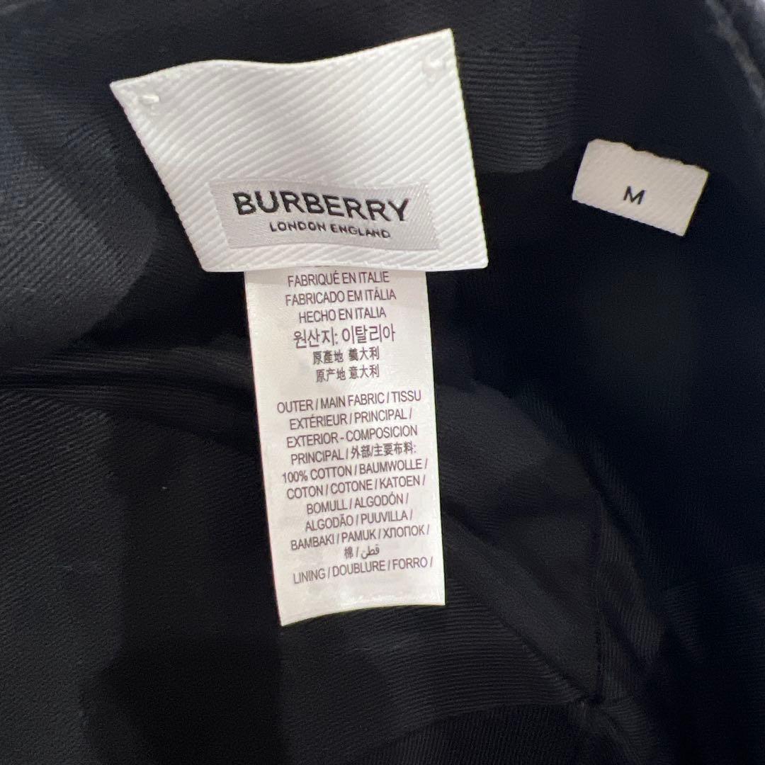 【新品・未使用】BURBERRY ブラックベースボールキャップ M