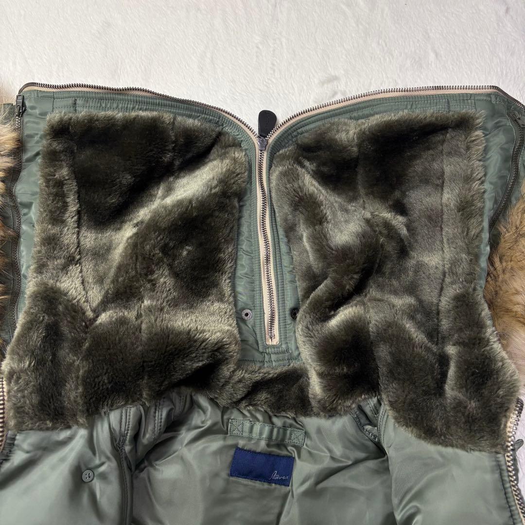 美品 avirex N-2B 短丈 フライトジャケット ファー 取り外し可能